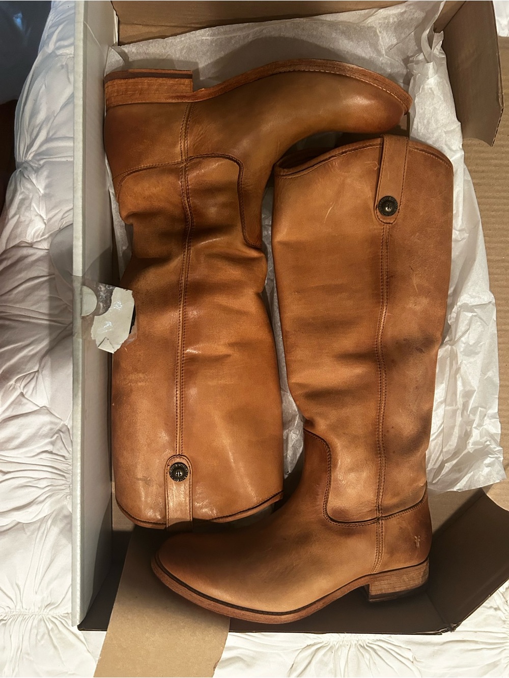 Frye Women's Brown Leather Tall Boots - Picture 7 of 7